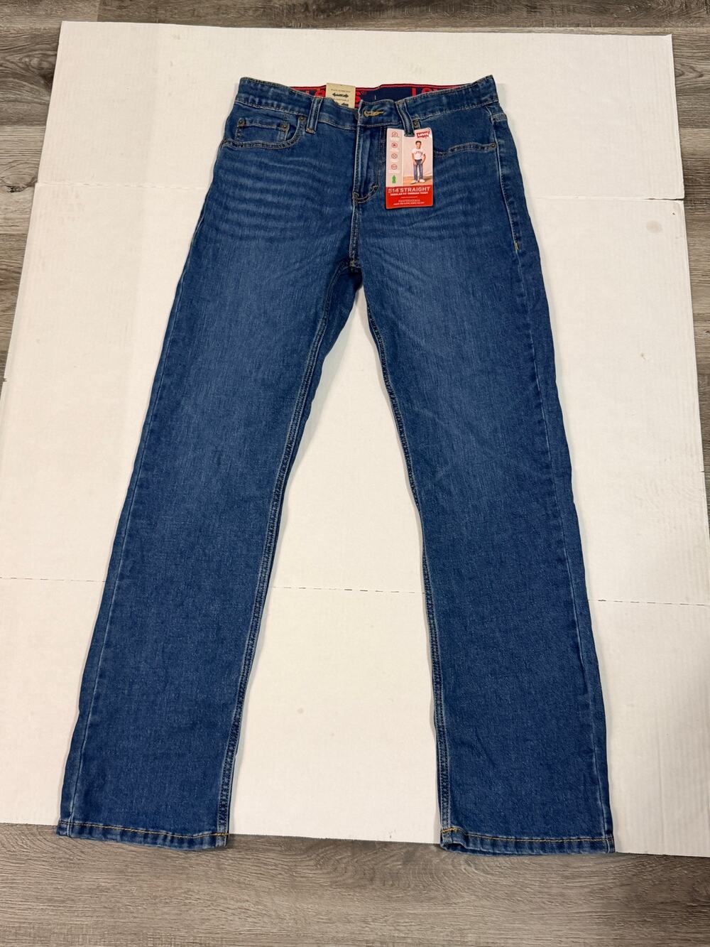 Levis 514 Boys Jeans 16 Reg W28 L30 Straight Stretch Performance NWT